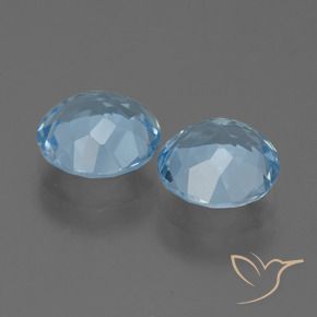 Topaz Gemstones in 8 mm (calibrated) Size for Sale, Topaz Stones in Sky Blue Color