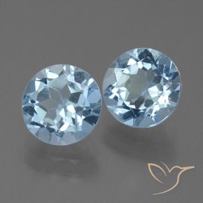 4.74 ctw Blue Topaz Stones, Natural Topaz in Round Facet Shape for Sale