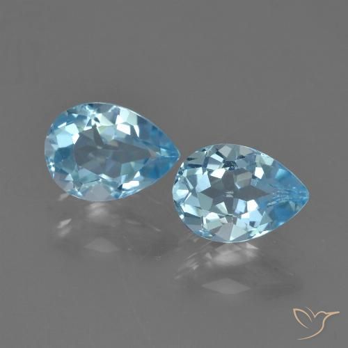 1.69ctw Natural Sky Blue Topaz, Pear Shape, VS