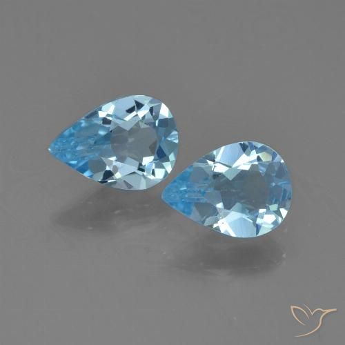 1.28ctw Natural Sky Blue Topaz, Pear Shape, VS