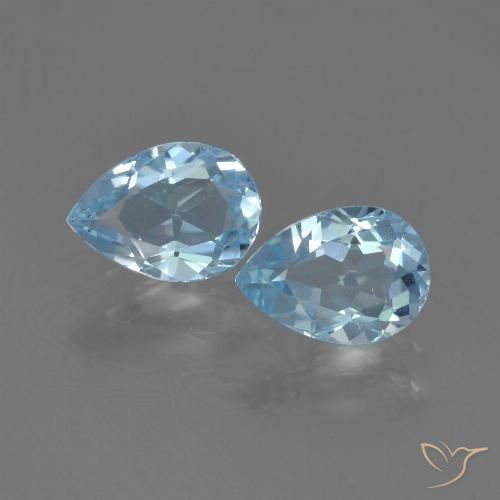 1.74ctw Natural Sky Blue Topaz, Pear Shape, VS