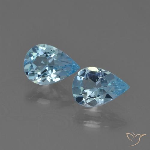 1.31ctw Natural Swiss Blue Topaz, Pear Shape, VS