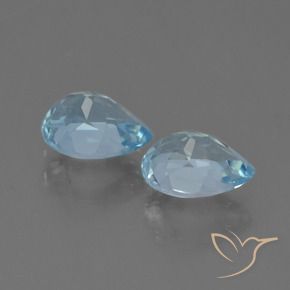 Topaz Gemstones in 7.1 x 5.2 mm Size for Sale, Topaz Stones in Swiss Blue Color
