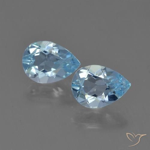 1.61ctw Natural Swiss Blue Topaz, Pear Shape, VS