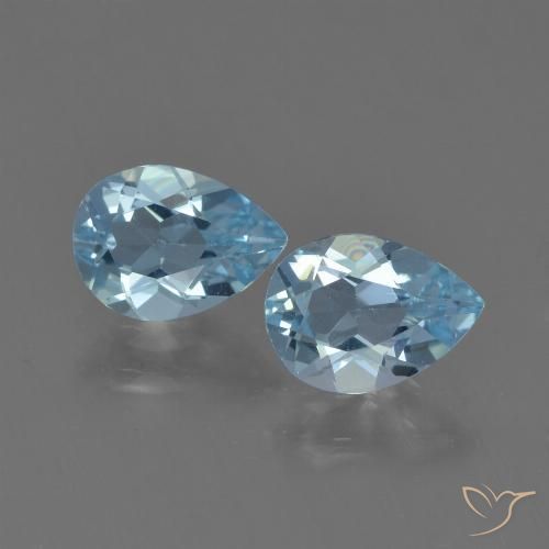 1.63ctw Natural Sky Blue Topaz, Pear Shape, VS