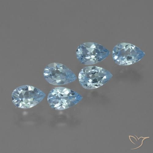 3.21ctw Natural Sky Blue Topaz, Pear Shape, VS