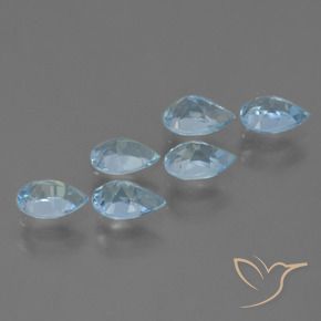 Topaz Gemstones in 6.1 x 4.2 mm Size for Sale, Topaz Stones in Sky Blue Color