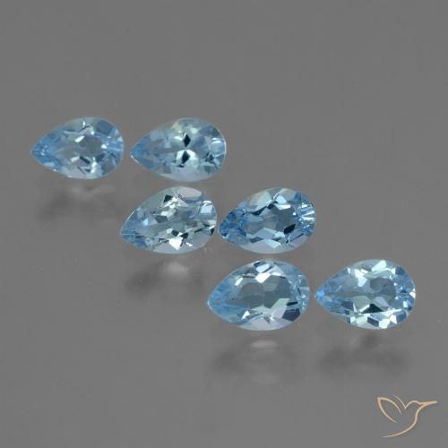 2.94ctw Natural Sky Blue Topaz, Pear Shape, VS