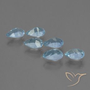 Topaz Gemstones in 6.2 x 4.2 mm Size for Sale, Topaz Stones in Sky Blue Color