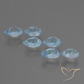 Topaz Gemstones in 6 x 4 mm (calibrated) Size for Sale, Topaz Stones in Swiss Blue Color