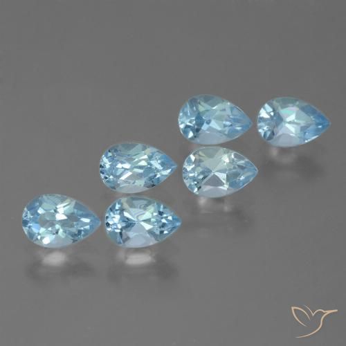 3.22ctw Natural Sky Blue Topaz, Pear Shape, VS