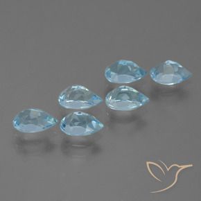 Topaz Gemstones in 6 x 4 mm (calibrated) Size for Sale, Topaz Stones in Sky Blue Color