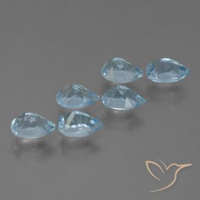 Topaz Gemstones in 6.1 x 4.2 mm Size for Sale, Topaz Stones in Sky Blue Color
