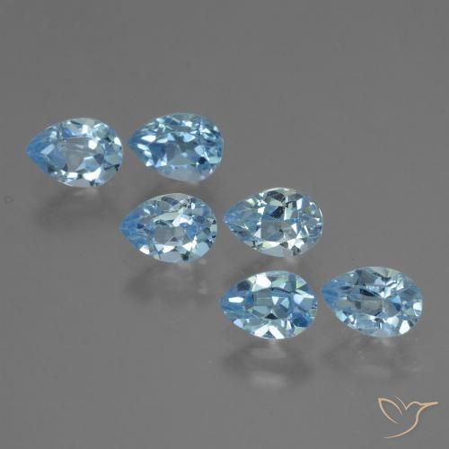 3.26ctw Natural Sky Blue Topaz, Pear Shape, VS