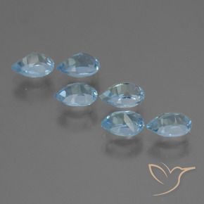 Topaz Gemstones in 6 x 4 mm (calibrated) Size for Sale, Topaz Stones in Sky Blue Color