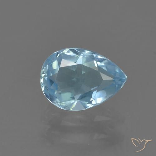0.82ct Natural Sky Blue Topaz, Pear Shape, VS
