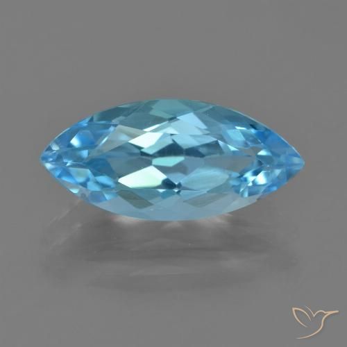 3.64ct Natural Swiss Blue Topaz, Marquise, VVS-VS