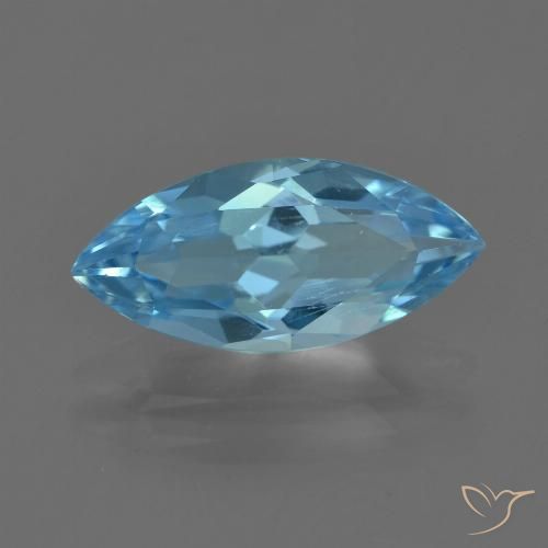 3.31ct Natural Swiss Blue Topaz, Marquise, VVS-VS