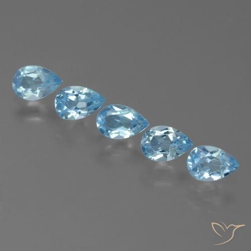 2.72ctw Natural Swiss Blue Topaz, Pear Shape, VS
