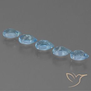 Topaz Gemstones in 6 x 4 mm (calibrated) Size for Sale, Topaz Stones in Swiss Blue Color