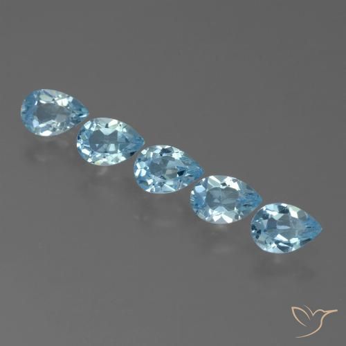 2.63ctw Natural Sky Blue Topaz, Pear Shape, VS