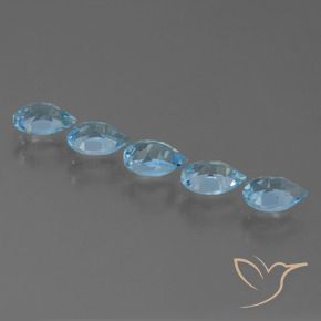 Topaz Gemstones in 6 x 4 mm (calibrated) Size for Sale, Topaz Stones in Sky Blue Color