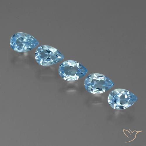 2.76ctw Natural Swiss Blue Topaz, Pear Shape, VS