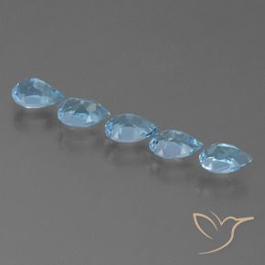 Topaz Gemstones in 6.1 x 4.3 mm Size for Sale, Topaz Stones in Swiss Blue Color