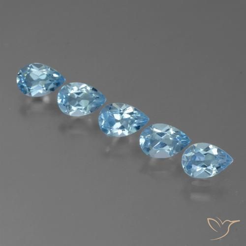 2.57ctw Natural Swiss Blue Topaz, Pear Shape, VS