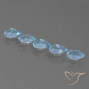 Topaz Gemstones in 6.1 x 4.2 mm Size for Sale, Topaz Stones in Swiss Blue Color