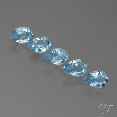 2.75ctw Natural Sky Blue Topaz, Pear Shape, VS