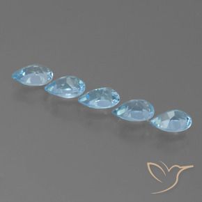 Topaz Gemstones in 6.2 x 4.4 mm Size for Sale, Topaz Stones in Sky Blue Color