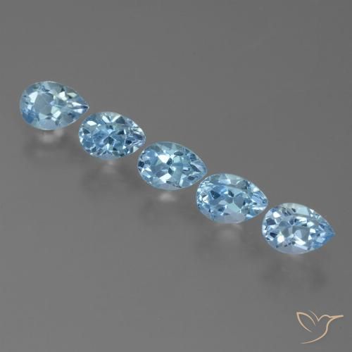 3.07ctw Natural Swiss Blue Topaz, Pear Shape, VS