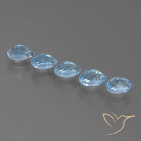 Topaz Gemstones in 6 x 4 mm (calibrated) Size for Sale, Topaz Stones in Swiss Blue Color