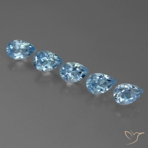2.80ctw Natural Swiss Blue Topaz, Pear Shape, VS