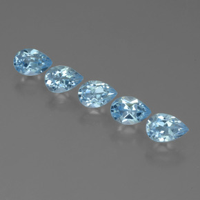 Baby Blue Topaz Gem - 0.6ct Pear Facet (ID: 455113)