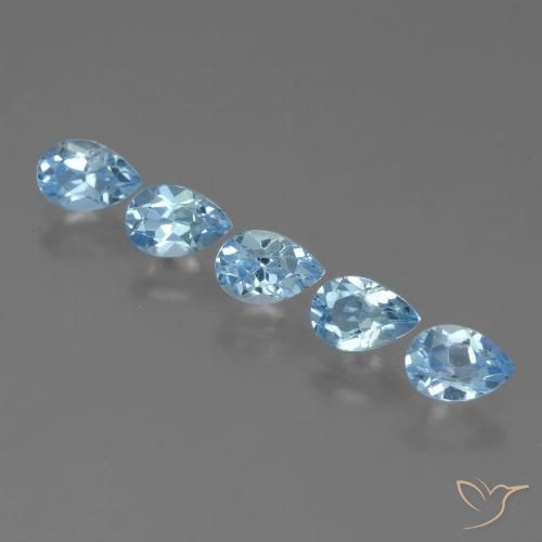 2.61ctw Natural Swiss Blue Topaz, Pear Shape, VS