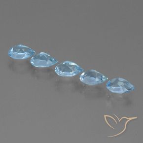 Topaz Gemstones in 6 x 4 mm (calibrated) Size for Sale, Topaz Stones in Swiss Blue Color