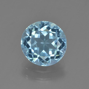 Himmerlblau Topas Edelstein - 2.2ct Rund Facettenschliff (ID: 455126)