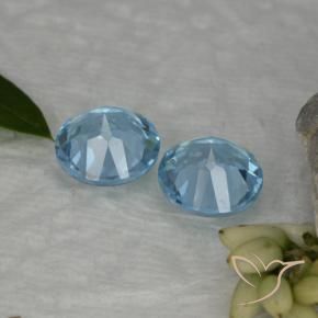 Topaz Gemstones in 8 mm (calibrated) Size for Sale, Topaz Stones in Sky Blue Color