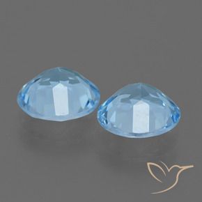 Topaz Gemstones in 8 mm (calibrated) Size for Sale, Topaz Stones in Swiss Blue Color