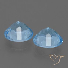 Topaz Gemstones in 8 mm (calibrated) Size for Sale, Topaz Stones in Sky Blue Color