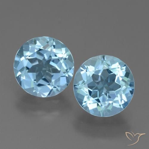 4.52ctw Natural Sky Blue Topaz, Round, VVS-VS