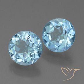4.52 ctw Blue Topaz Stones, Natural Topaz in Round Facet Shape for Sale