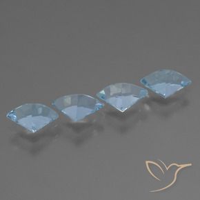Topaz Gemstones in 7 x 5 mm (calibrated) Size for Sale, Topaz Stones in Sky Blue Color