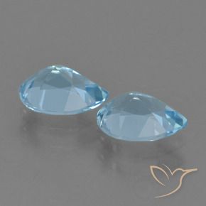 Topaz Gemstones in 7 x 5 mm (calibrated) Size for Sale, Topaz Stones in Swiss Blue Color
