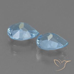Topaz Gemstones in 7 x 5 mm (calibrated) Size for Sale, Topaz Stones in Swiss Blue Color