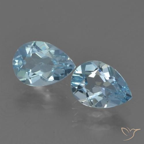 1.71ctw Natural Sky Blue Topaz, Pear Shape, VVS-VS
