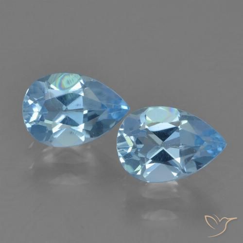1.69ctw Natural Sky Blue Topaz, Pear Shape, VVS