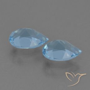 Topaz Gemstones in 7.3 x 5.1 mm Size for Sale, Topaz Stones in Sky Blue Color